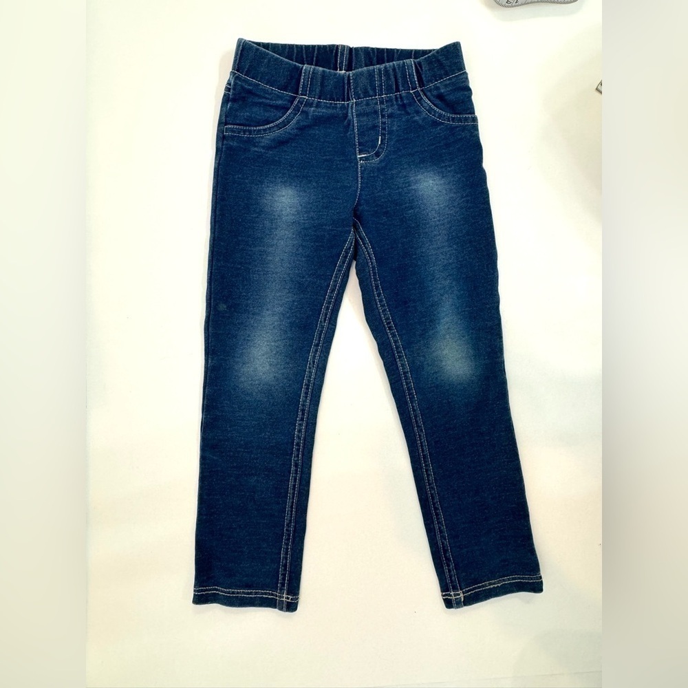 Toddler Girls 3T Dark Blue Jumping Beans Jeggings Light Distress Jeans Leggings